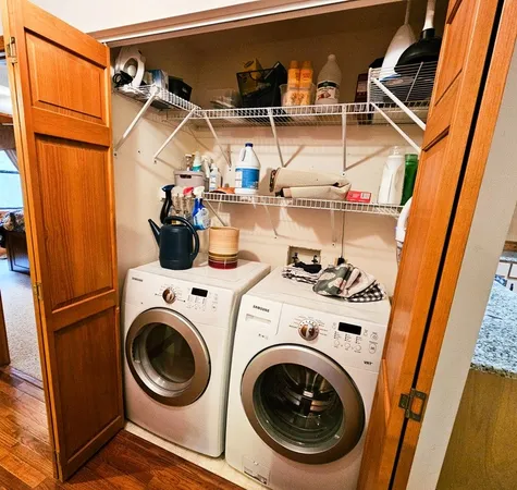 a view of a backyard with swimming pool