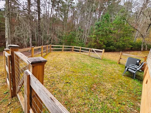 a view of a water fountain with an outdoor space