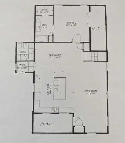 a view of a wall with paintings on the wall