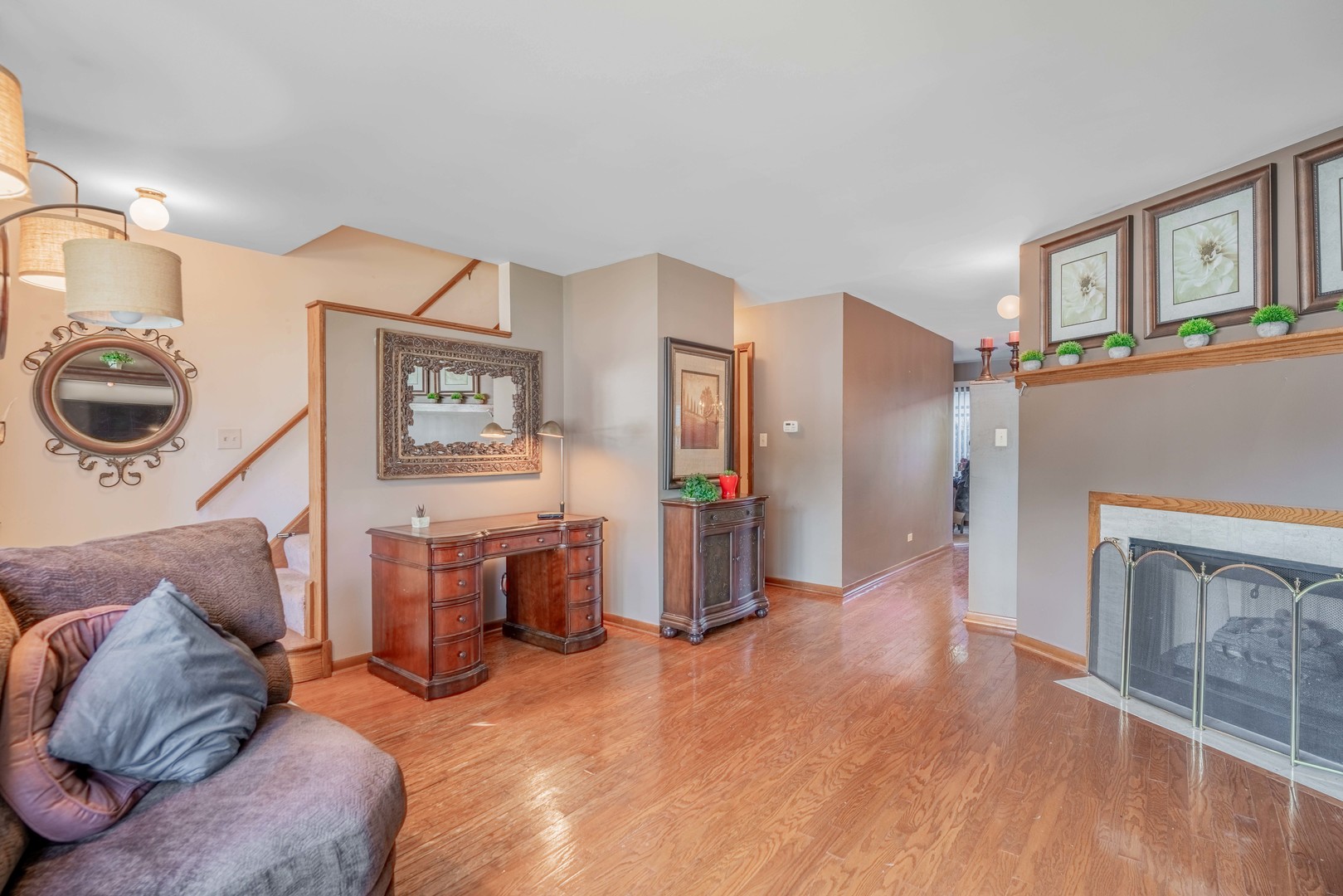 3632 Harlem Avenue Riverside, IL 60546 - Photo 3 of 26 a living room with furniture and a fireplace