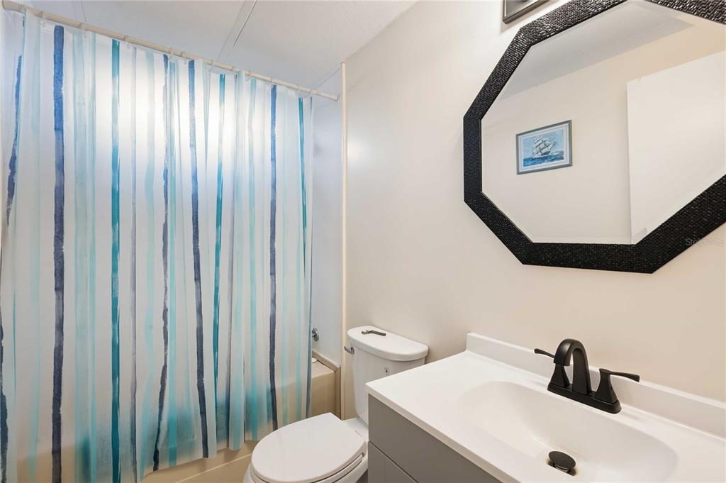 3125 Briar Street Wesley Chapel, FL 33543 - Photo 22 of 42 a bathroom with a sink a toilet and shower curtain