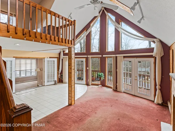 a view of an entryway with a front door