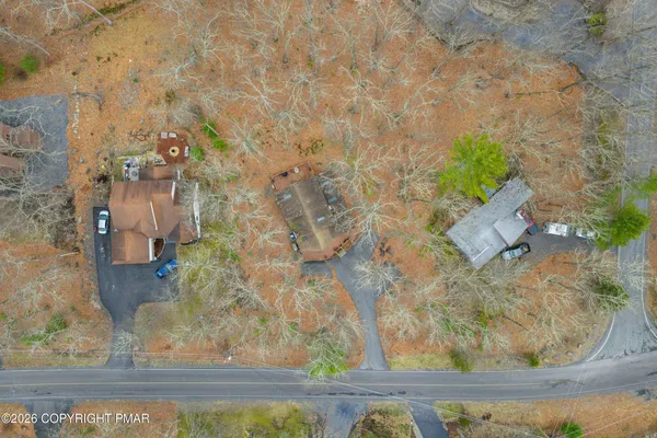 a aerial view of a house