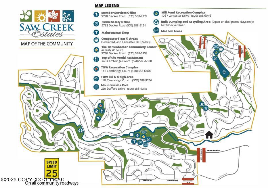 270 Manchester Drive Bushkill, PA 18324 - Photo 58 of 58 Saw Creek Map