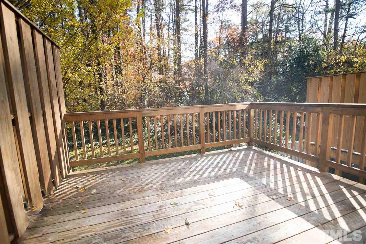 816 Green Ridge Drive Raleigh, NC 27609 - Photo 14 of 14 Private upper back deck to enjoy quiet mornings.