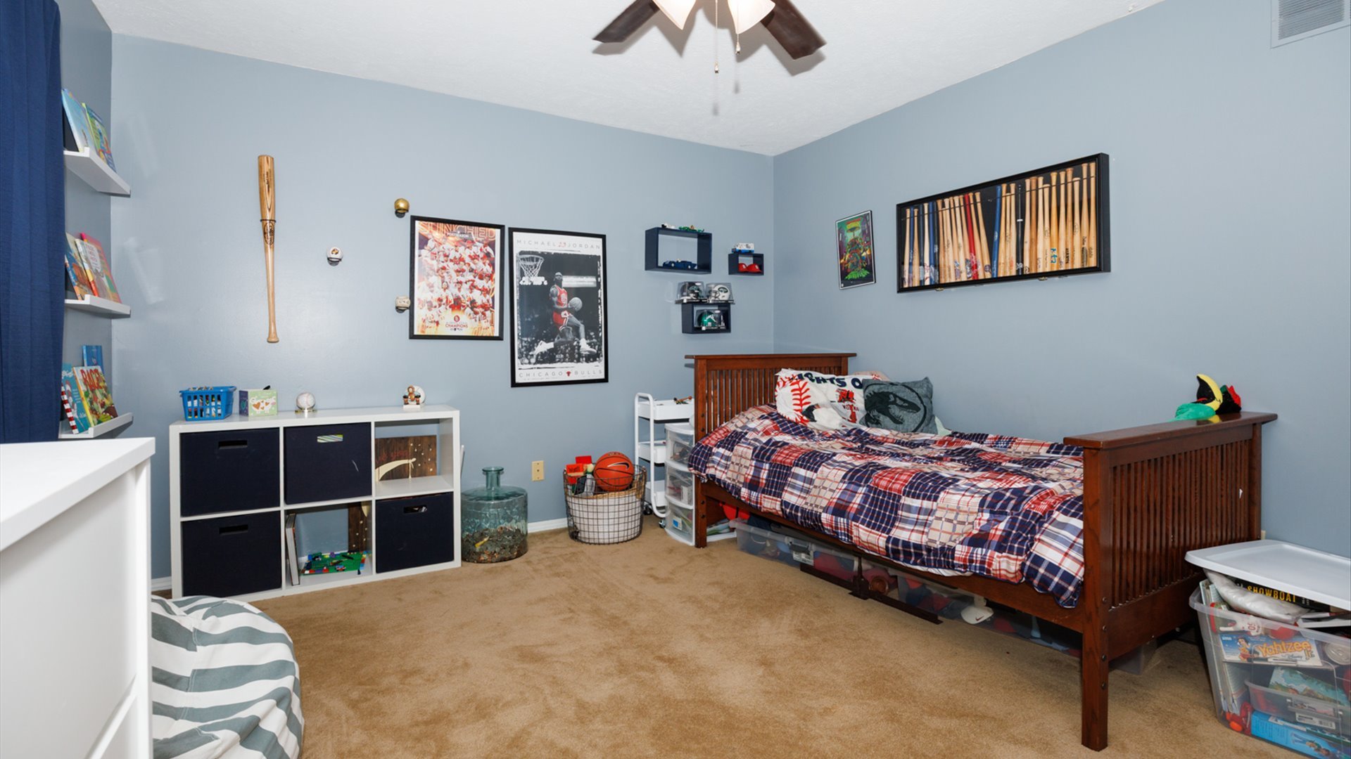 2007 Fallen Oak Road Bloomington, IL 61704 - Photo 29 of 50 a bedroom with bed and wooden floor