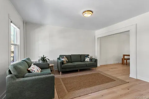 a living room with furniture and a couch