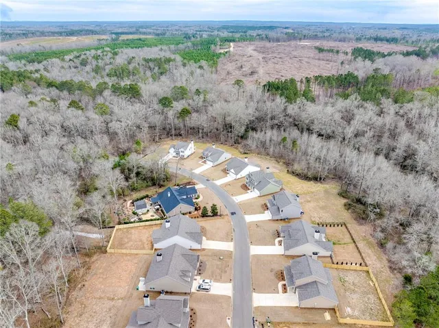 an aerial view of multiple house