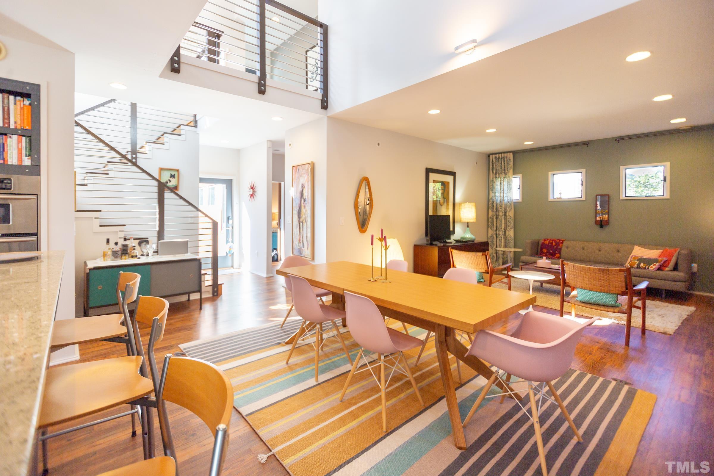116 Solterra Way Durham, NC 27705 - Photo 12 of 30 a living room with lots of furniture and view of kitchen