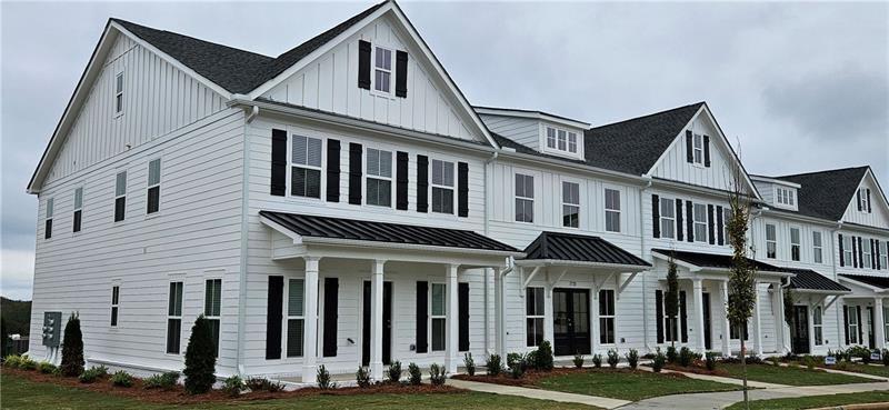 a front view of a building