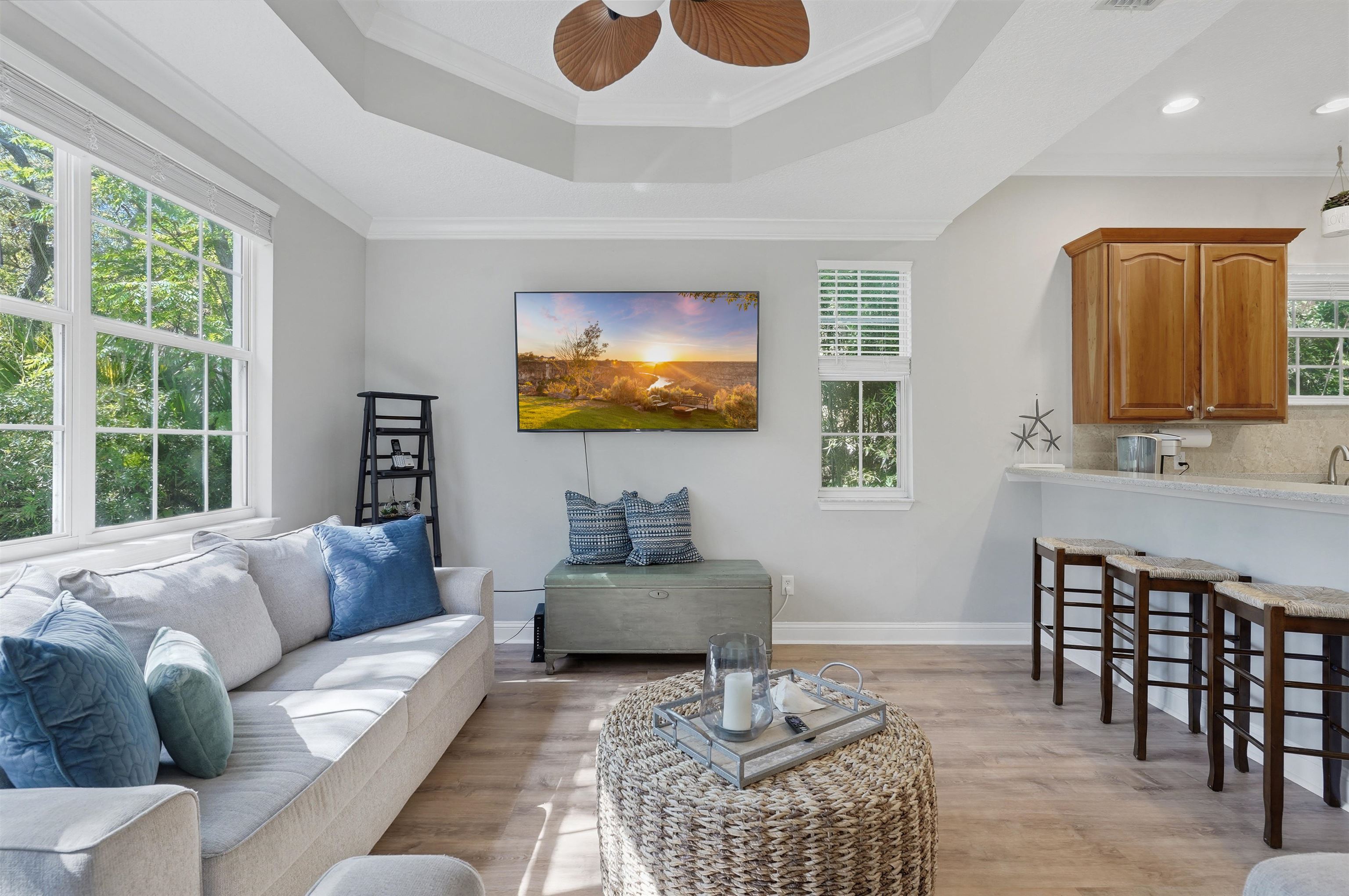 2 Lisbon Street St. Augustine, FL 32080 - Photo 9 of 39 a living room with furniture and a flat screen tv