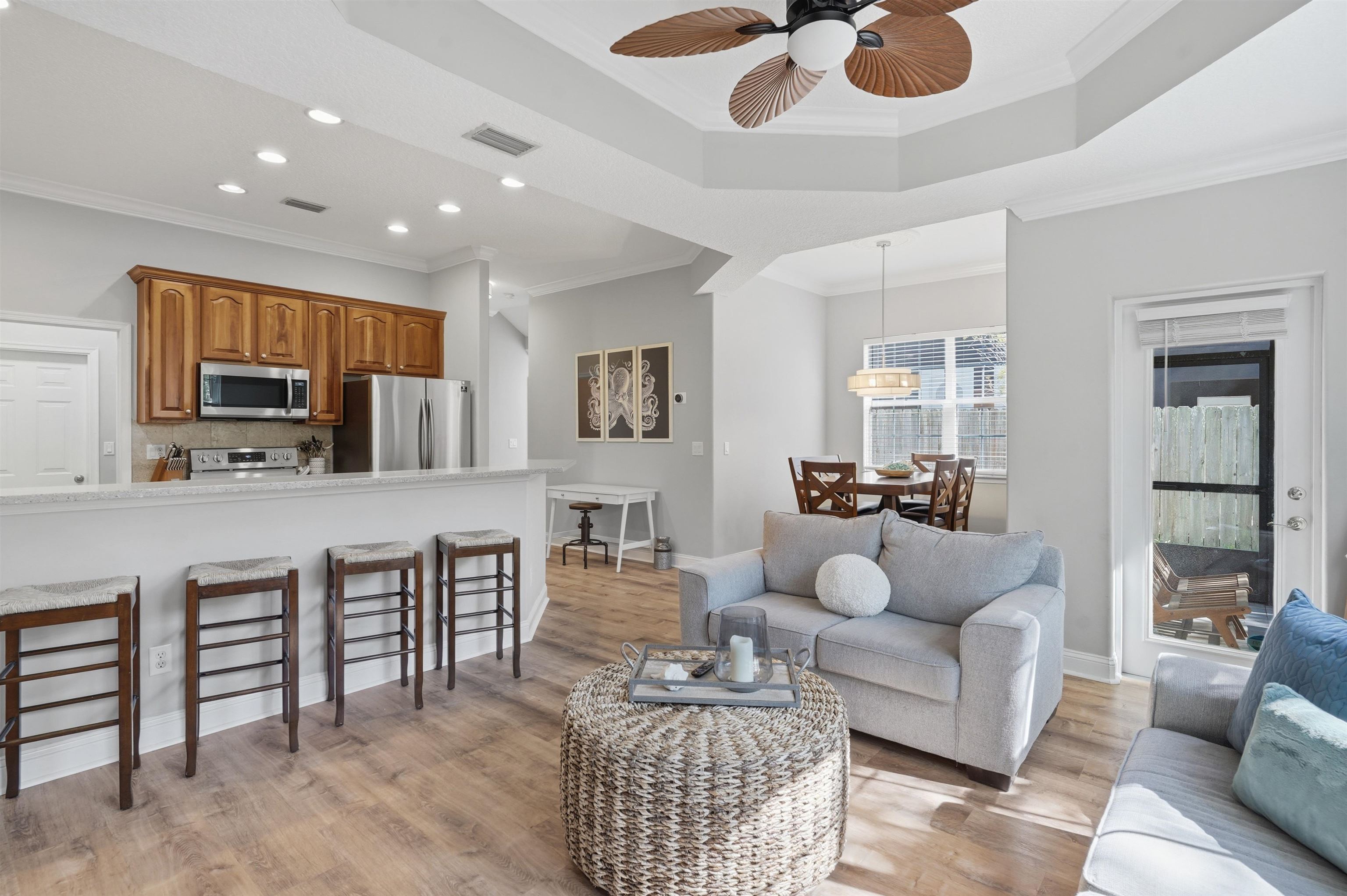 2 Lisbon Street St. Augustine, FL 32080 - Photo 10 of 39 a living room with furniture and kitchen view