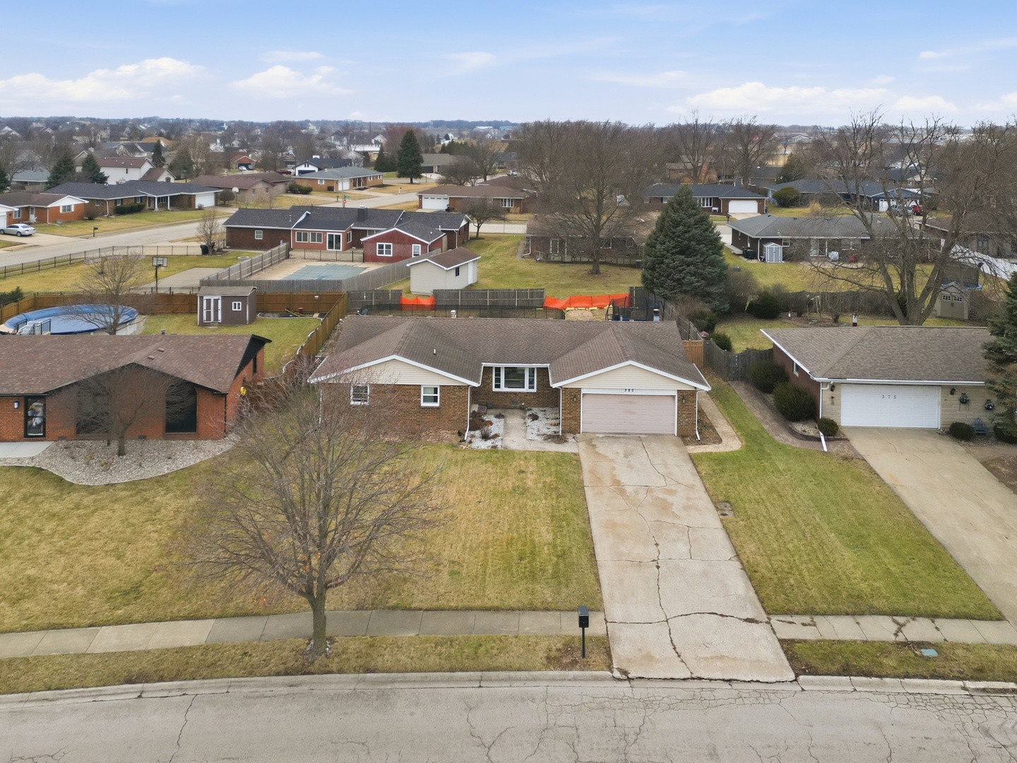 385 South Walnut Street Manteno, IL 60950 - Photo 27 of 27 an aerial view of a house with lake view