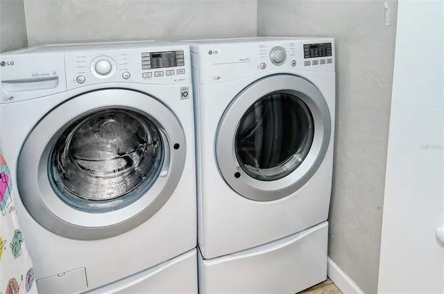 a view of yard with a swimming pool