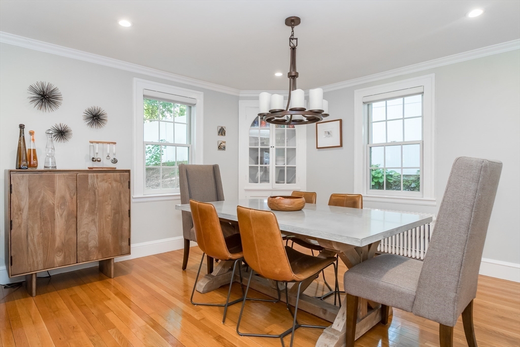 28 Cunningham Road Wellesley, MA 02481 - Photo 5 of 18 a view of a dining room with furniture wooden floor and chandelier