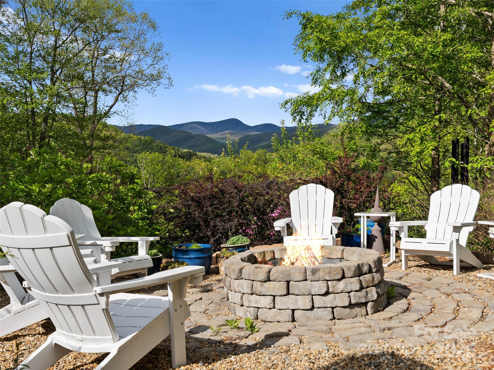 13084 Canada Road Tuckasegee, NC 28783 - Photo 40 of 48 a view of a chairs and tables in the patio
