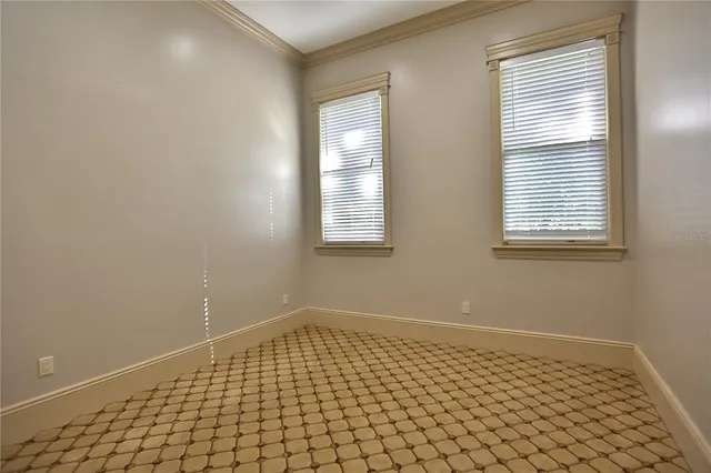a view of an empty room and window