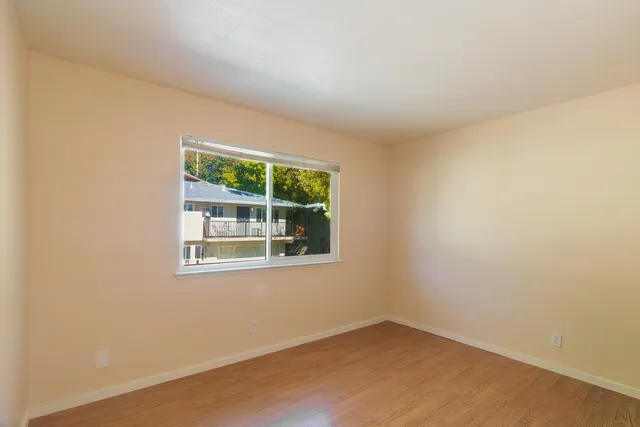 an empty room with a window