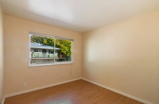 an empty room with a window