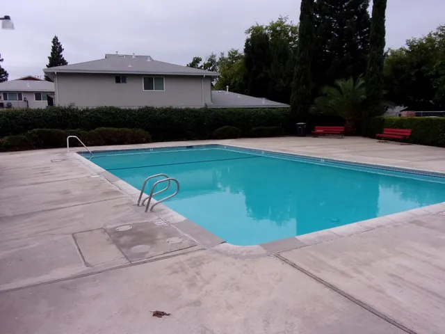 a view of a backyard