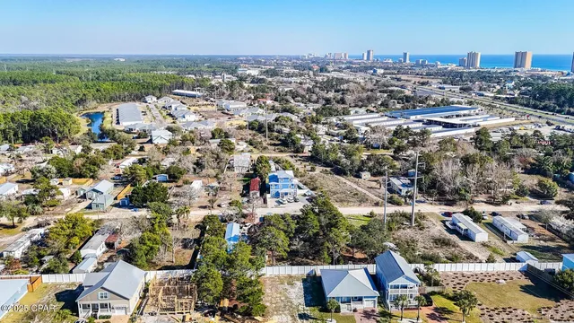 an aerial view of a city