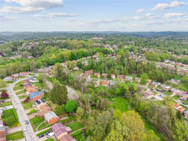 an aerial view of multiple house
