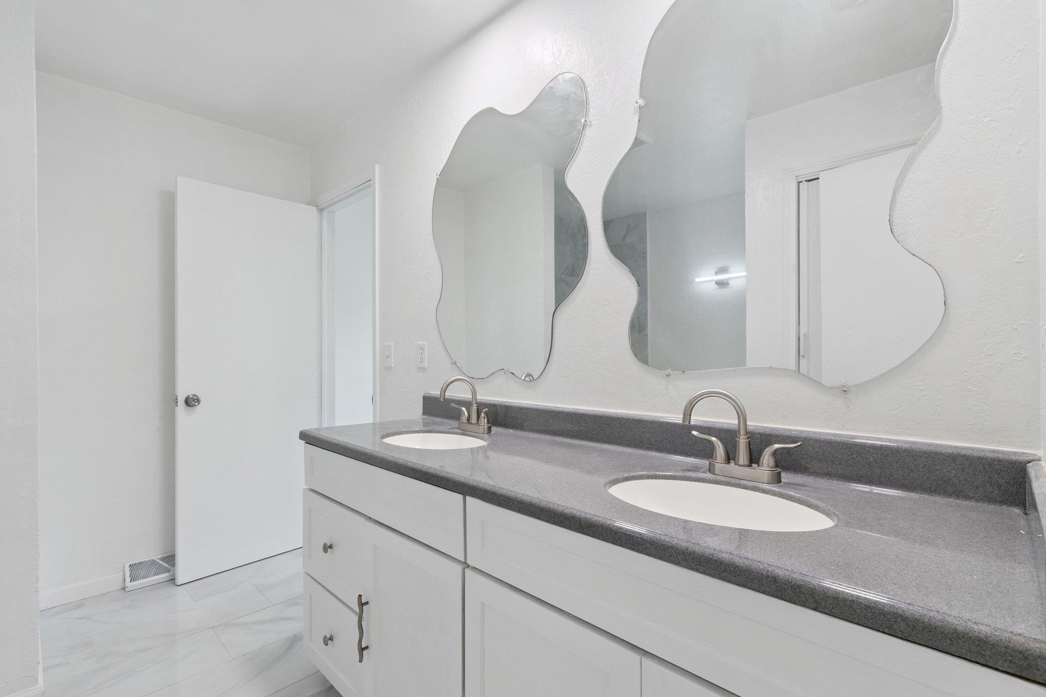 2724 Norway Pine Road Rockford, IL 61109 - Photo 37 of 49 a bathroom with a double vanity sink and a mirror