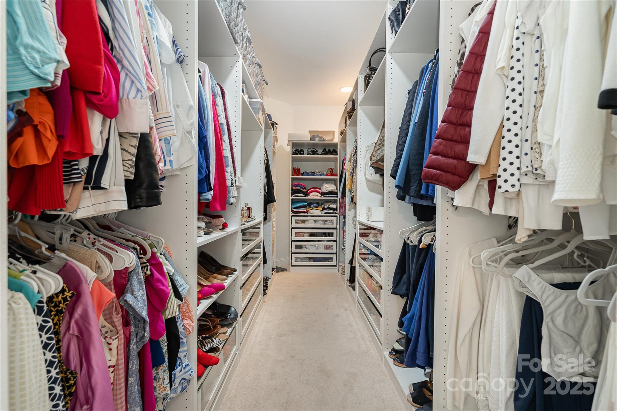 10929 Valley Spring Drive Charlotte, NC 28277 - Photo 22 of 43 a view of walk in closet with clothes