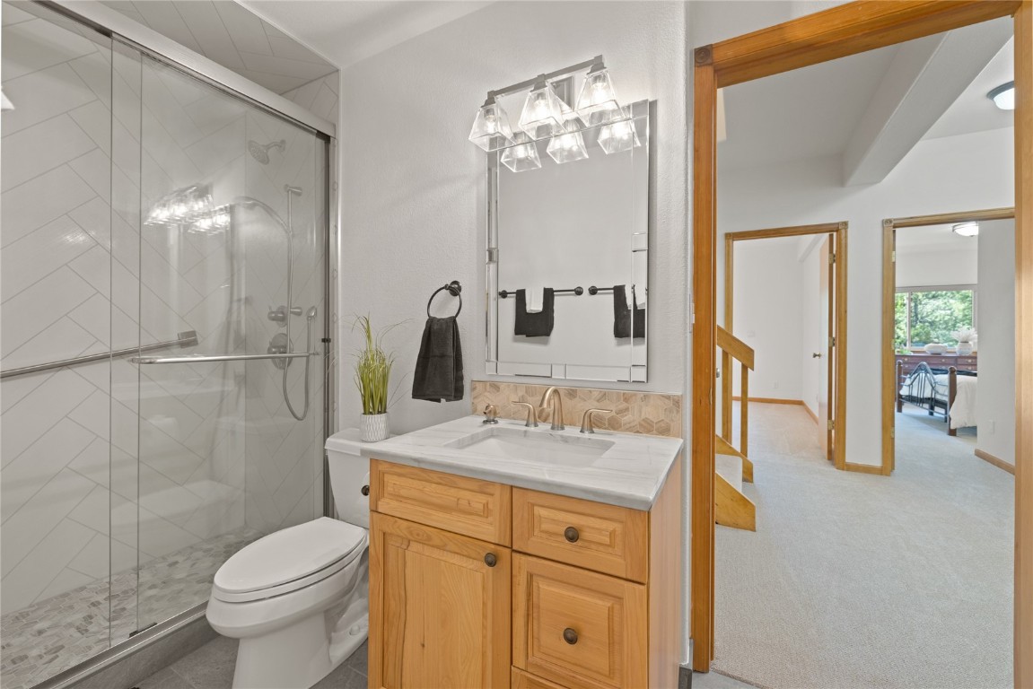 97 Lookout Ridge Drive, Unit 97 Dillon, CO 80435 - Photo 33 of 41 lower level 3/4 bathroom