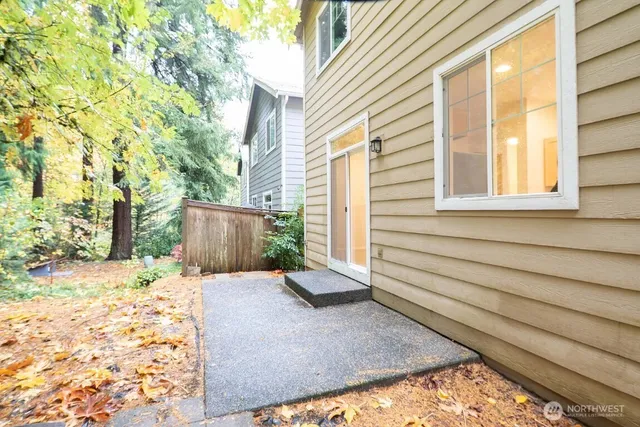 a backyard of a house