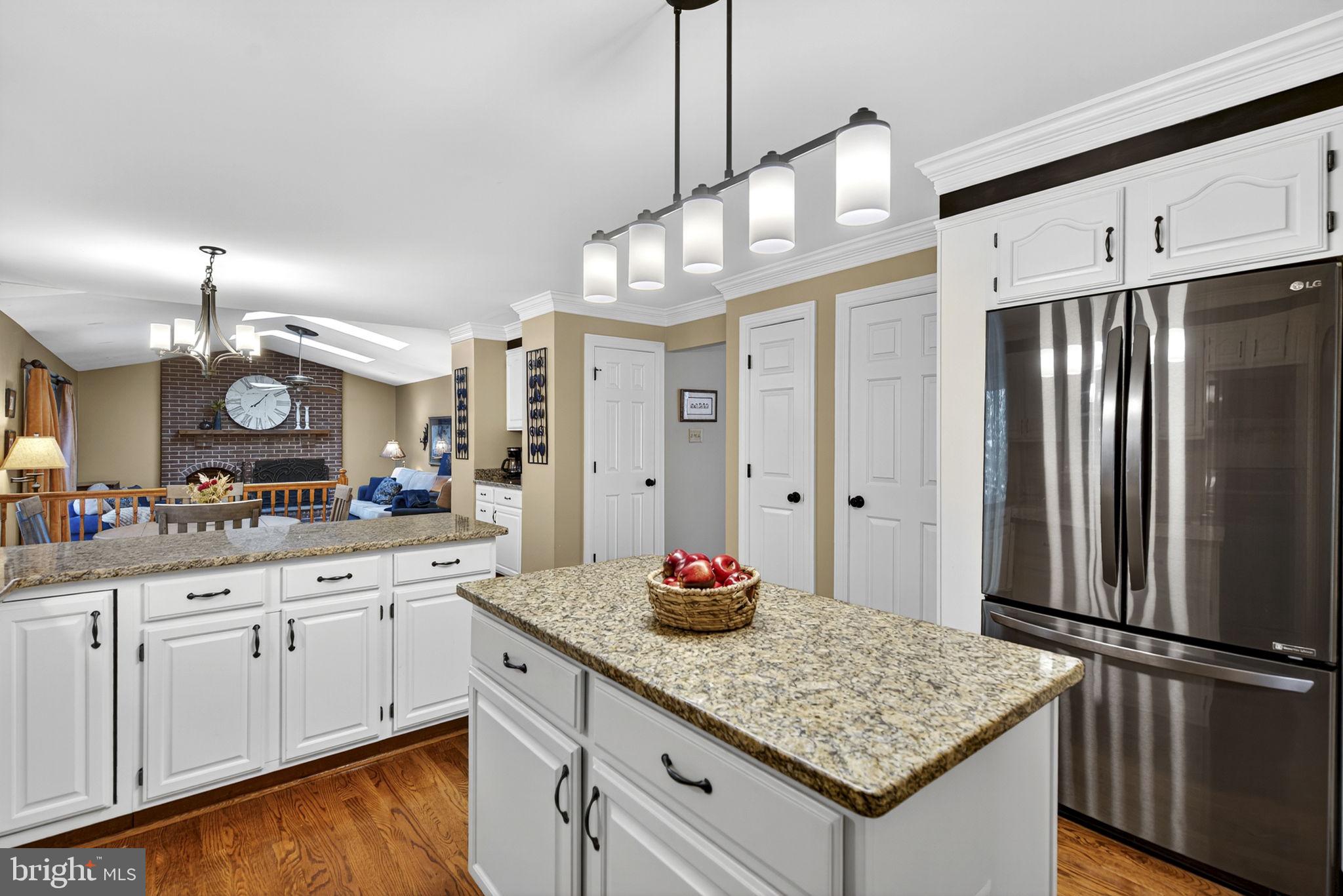 7255 Auburn Mill Road Warrenton, VA 20187 - Photo 21 of 58 a kitchen with stainless steel appliances granite countertop a sink refrigerator and cabinets