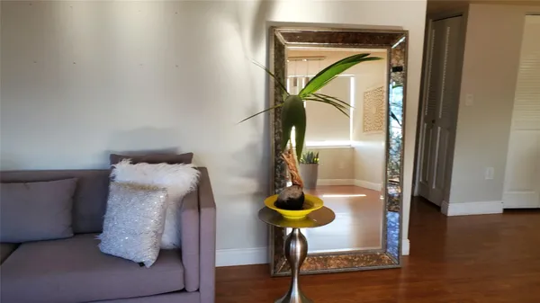a view of cabinet with a rug