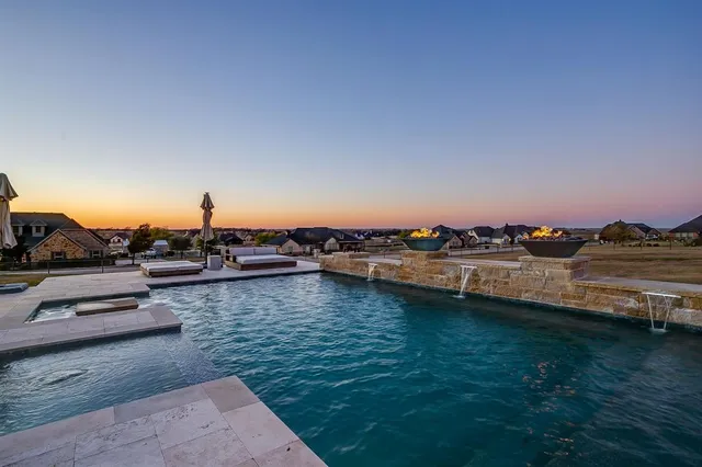 a view of a lake with houses