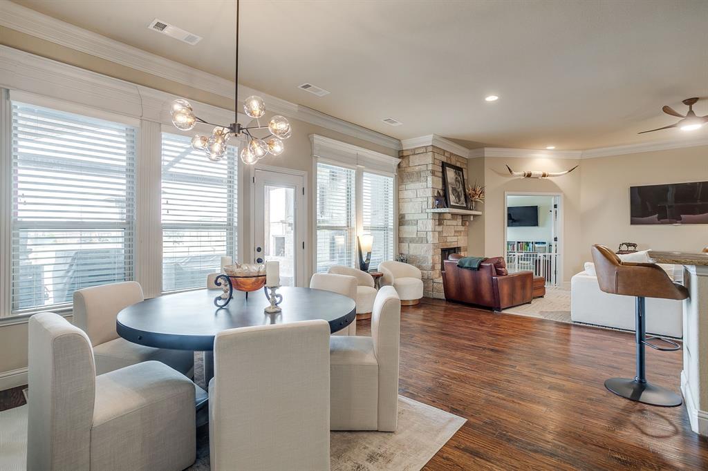 7320 Spring Ranch Court Godley, TX 76044 - Photo 25 of 40 a living room with fireplace furniture and a flat screen tv
