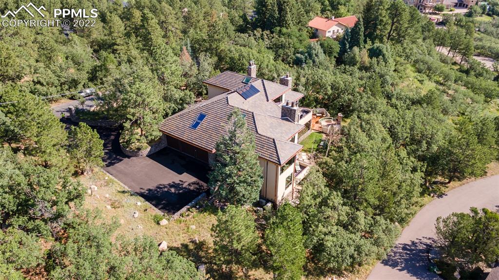 105 Marland Road Colorado Springs, CO 80906 - Photo 44 of 50 an aerial view of house with yard