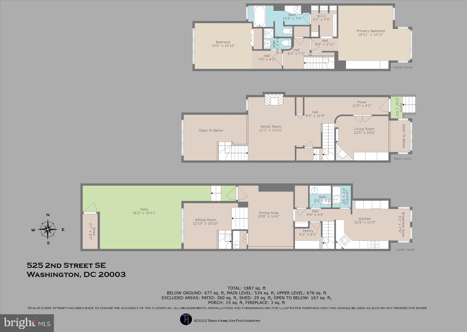 515 2nd Street Southeast Washington, DC 20003 - Photo 80 of 80 All three floor plans