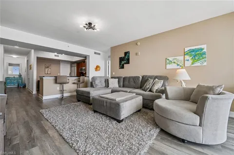 a living room with furniture and a couch