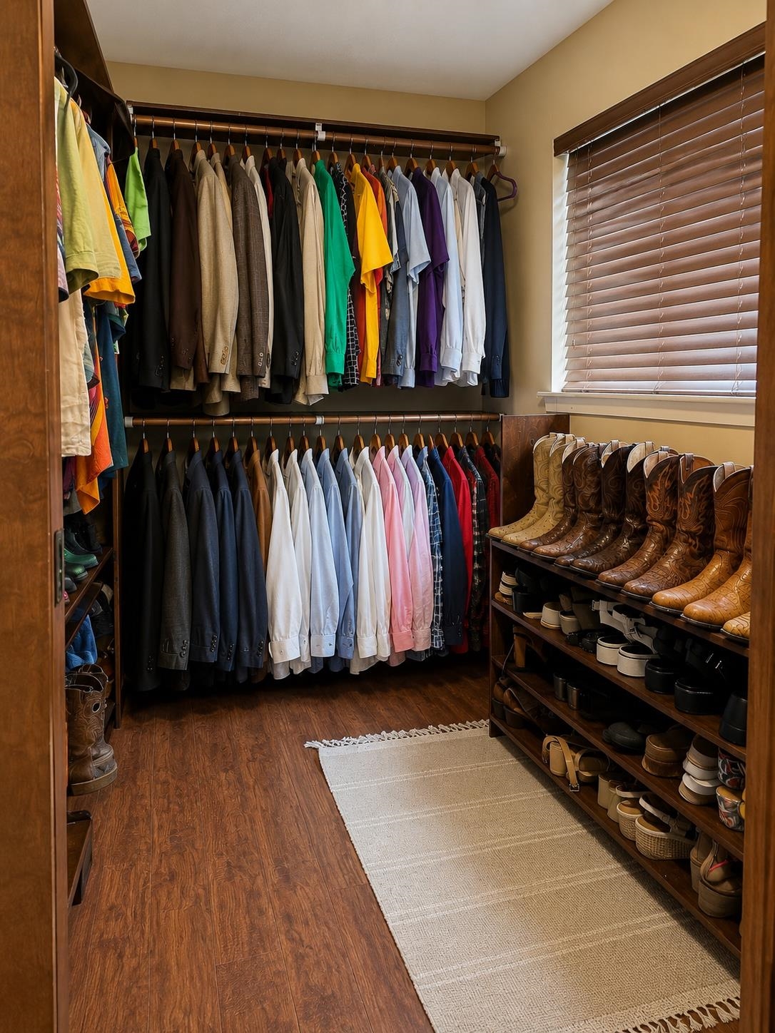 5845 Meadowview Road Beaumont, TX 77708 - Photo 12 of 24 a view of walk in closet with clothes and shoes