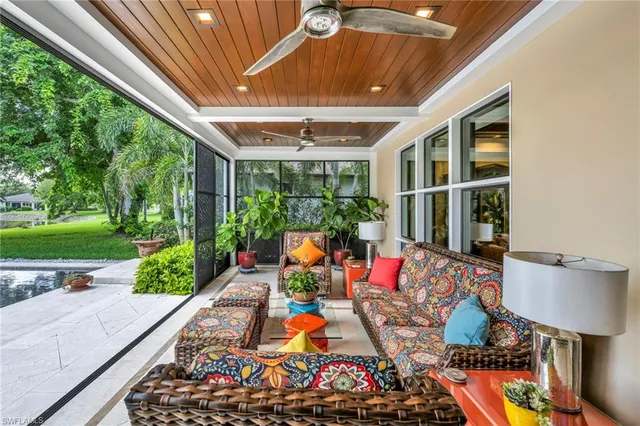 a outdoor space with chairs