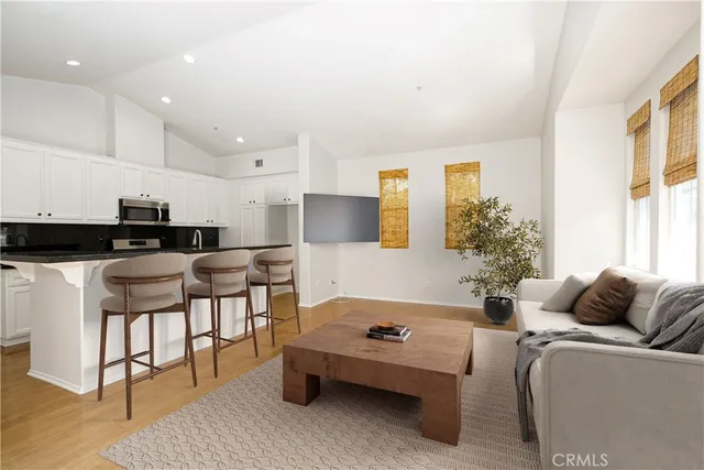 a living room with furniture and a couch