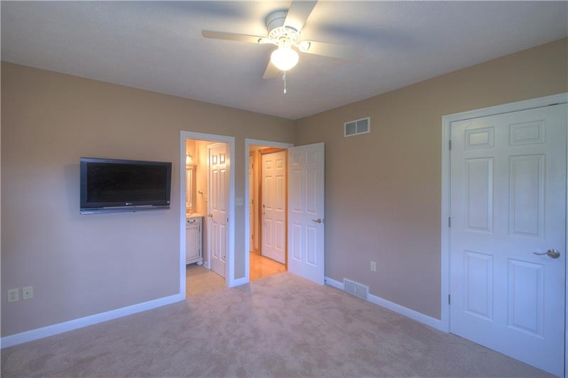 105 Rochelle Lane Monaca, PA 15061 - Photo 8 of 25 BEDROOM 2 13x12 This bedroom is located down the hall from the Kitchen and away from the more active areas of the home. There is direct access to a full bath and a spacious closet. Crisp white trim, a ceiling fan and newer carpet complete the amenities. This room makes a thoughtful Guest Suite or is a perfect solution for someone unable to navigate the steps.