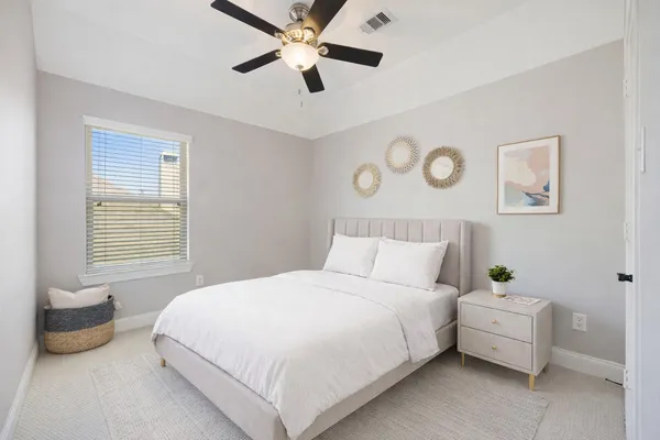 a view of backyard with sitting area