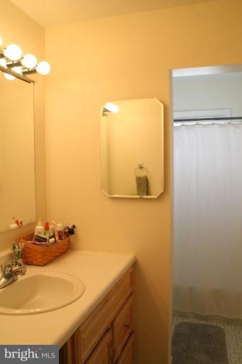 5705 Ashfield Road Alexandria, VA 22315 - Photo 22 of 28 a bathroom with a sink and a mirror