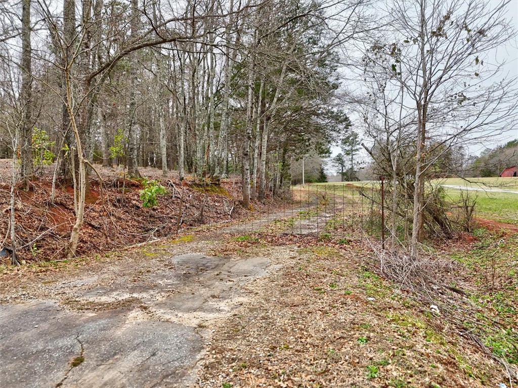 A secluded wooded lot offers natural privacy and a rustic charm.