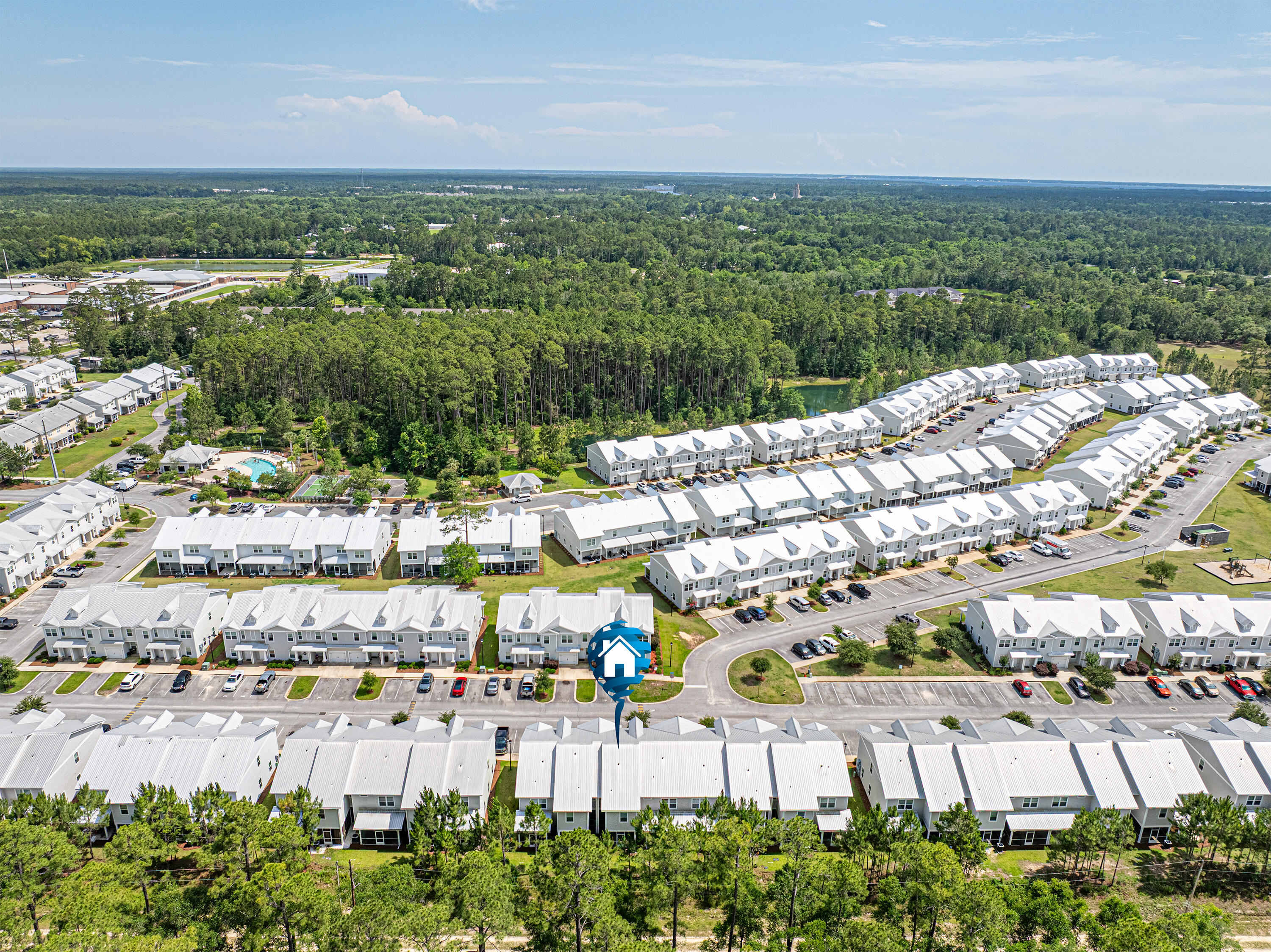 182 North Sand Palm Road Freeport, FL 32439 - Photo 2 of 38 a view of a city with lots of residential buildings and ocean view