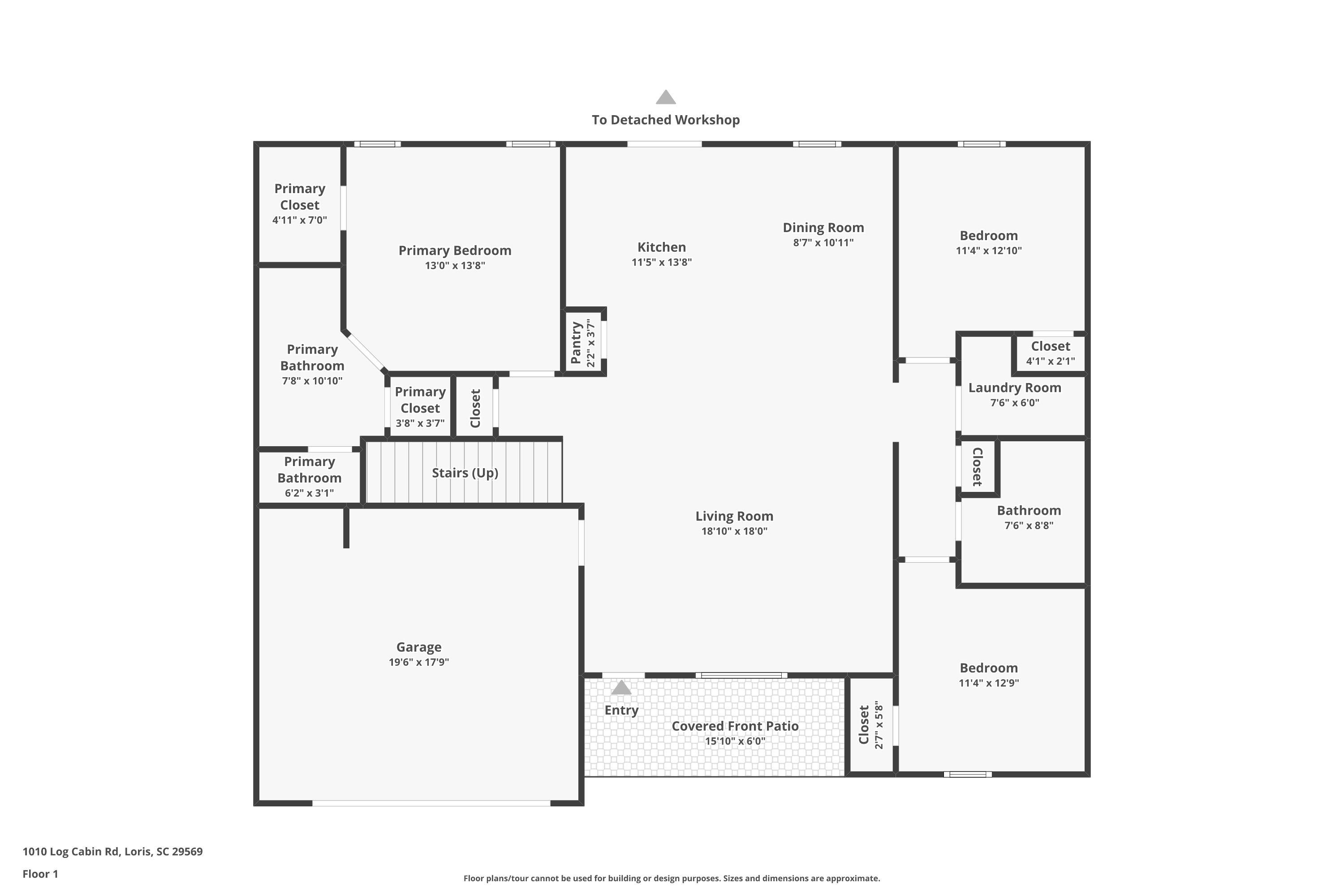 1010 Log Cabin Road Loris, SC 29569 - Photo 39 of 40 View of home floor plan