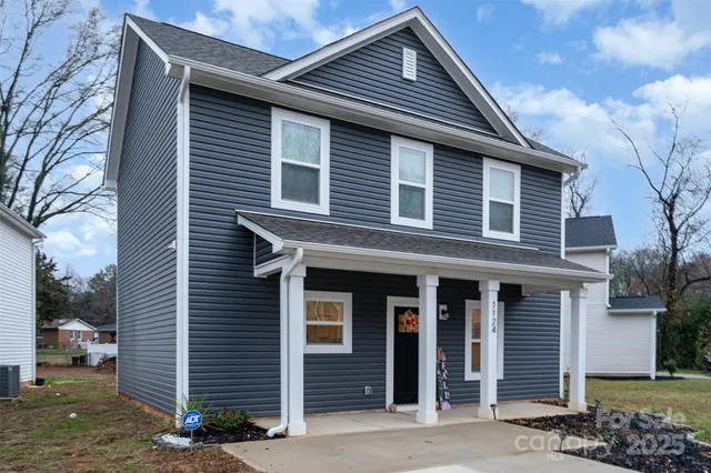 a front view of a house