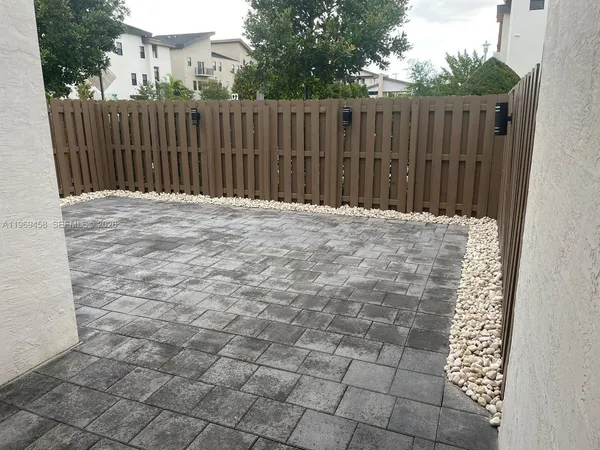 a view of wooden fence