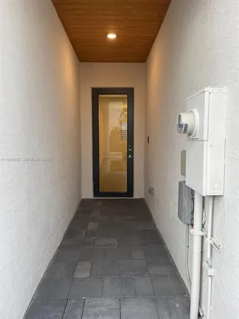 a view of hallway with stairs