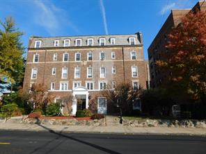 a front view of a building